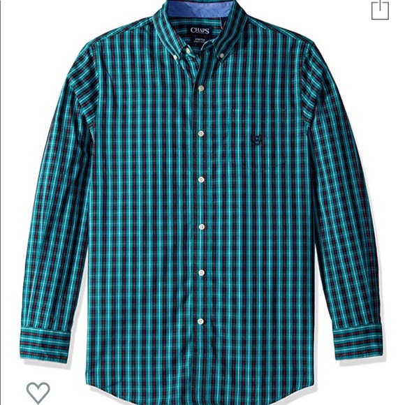 Chaps Other - New Chaps Stretch Plaid Long Sleeve Button Up